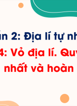 Phần 2 - Bài 14 Một số quy luật của vỏ địa lí